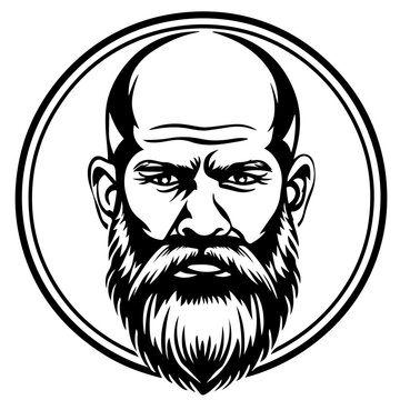 recommend clip art: Bearded Man Face