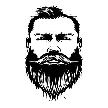 recommend clip art: Bearded Man Face