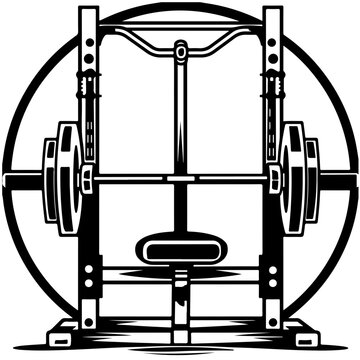 black and white weightlifting gym equipment clip art preview