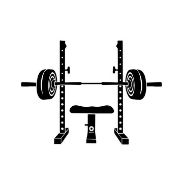 black barbell bench press equipment clip art preview