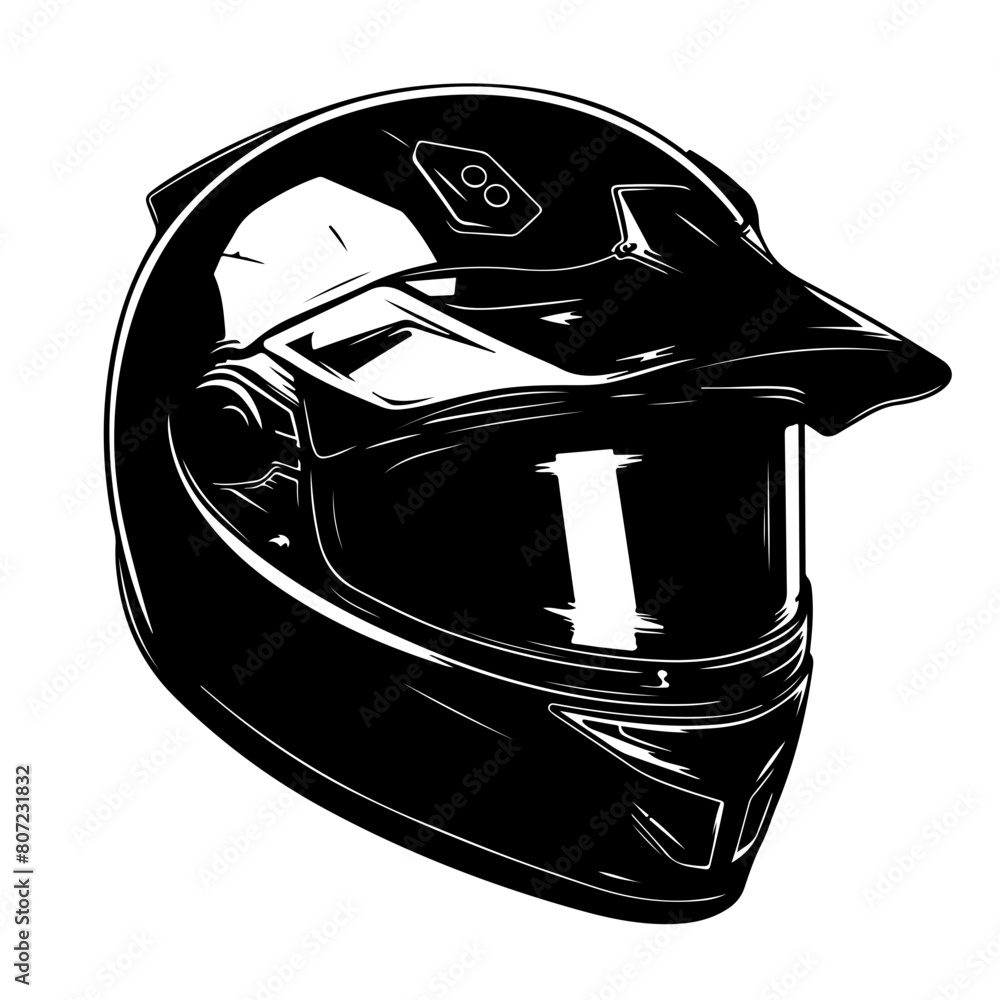 Wall mural biker pose helmet