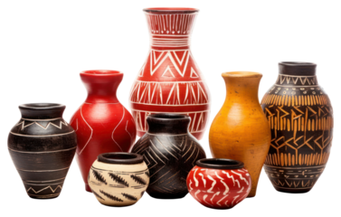 PNG Pottery vase art white background.