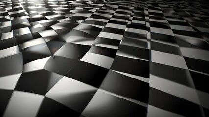 Chess perspective floor background. Black and white chessboard perspective floor texture. Checker...