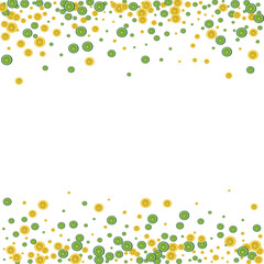 Juicy Fruit Background White Vector. Lemon Food Illustration. Yellow Print Lime. Bright Lemonade Decoration.