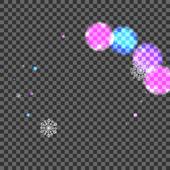 Bright Flake Background Transparent Vector. Blur Festive Frame. Blue Element. Black Flakes Bling. Brilliance Texture.