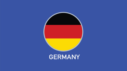 Germany Flag Emblem Teams European Nations 2024 Abstract Countries European Germany Football Symbol Logo Design Vector Illustration