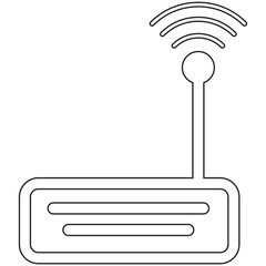 Antenna tower icon in flat style. Broadcasting vector illustration on white isolated background. Wifi business concept.