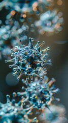 Various types of bacteria under a microscope