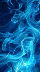 Fototapeta premium Cool cerulean waves in a flame-like design perfect for a refreshing bright background