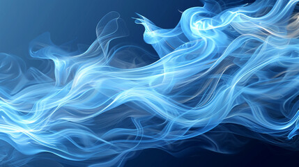 Obraz premium Cool periwinkle blue waves in a flame-like abstract design perfect for a whimsical soft background