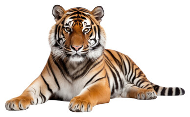 Naklejka premium PNG Tiger wildlife sitting animal.