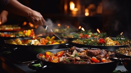 Naklejka premium Vibrant Buffet Spread 3