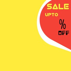 sale sign on a yellow background restaurant 