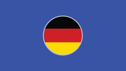 Germany Flag Emblem European Nations 2024 Teams Countries European Germany Football Symbol Logo Design Vector Illustration