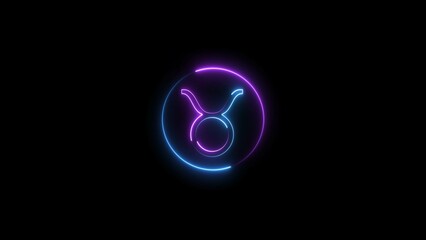 Abstract neon geometric tool symbol icon illustration background.