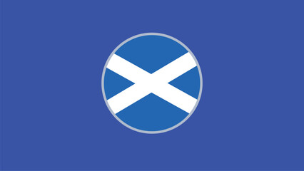 Scotland Flag Emblem European Nations 2024 Teams Countries European Germany Football Symbol Logo Design Vector Illustration