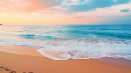 Obraz premium Panoramic views of the natural landscape, beautiful beach and sea.