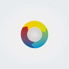 Ic&ocirc;ne Logo Abstrait Types de Diagrammes Graphiques - Multicolore - Direction Analyse Objectif Croissance - Formes Vari&eacute;es Vecteur