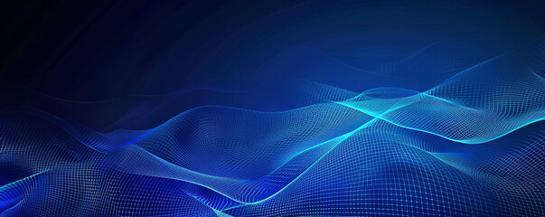 Abstract background with gradient mesh in shades of indigo to electric blue modern wallpaper