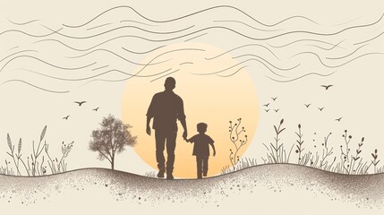 Heartwarming Father Son Moment Generative AI - obrazy, fototapety, plakaty