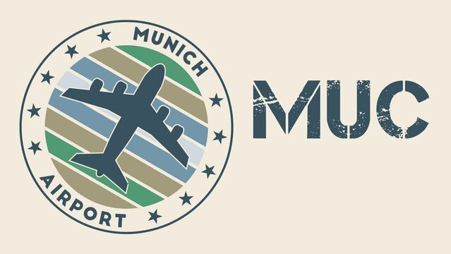 Munich International Airport intro video. Munich airport information animation. Artistic 4K video.