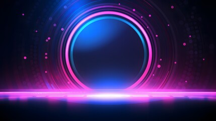 Obraz premium pink and blue Abstract technology background circles digital hi-tech technology design background. concept innovation. vector illustration