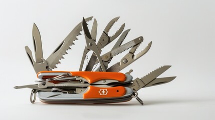 Multi-Purpose Tools for Versatility and Functionality. Sharp Contraption with Pocket Knife, Swiss