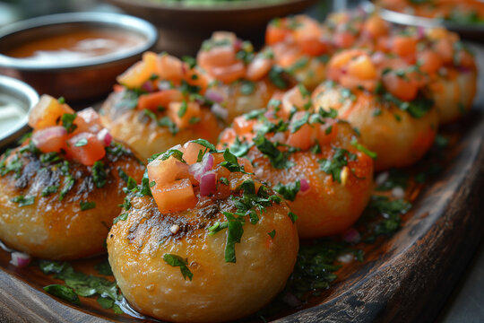Panipuri or gupchup or golgappa or Pani ke Patake is a type of snack that originated in the Indian subcontinent 