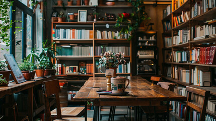  A multicultural book club meets in a small cafe where participants discuss books written by authors and cultures that they find interesting in an effort to promote empathy and understanding..j