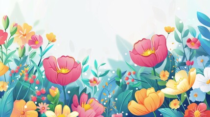 Vibrant Spring Flowers for Mother's Day Generative AI