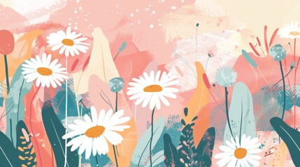 Spring Floral Greeting Card Design Generative AI