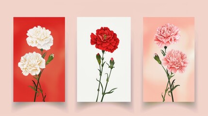 Mothers Day Card Templates with Floral Arrangement Generative AI