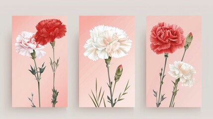 Mothers Day Card Templates with Floral Arrangement Generative AI