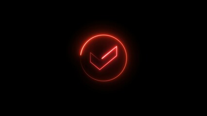 Abstract neon hand writting and notebook icon illustration.