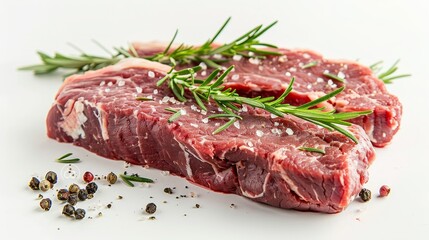 Fototapeta premium Fresh and delicious steak. Perfect for grilling or frying.