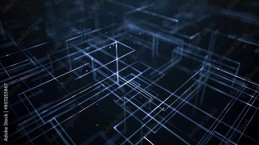 Wall mural abstract technology background: innovative concepts in modern ai communication and digital network t