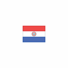 paraguay flag minimalistic nation vector