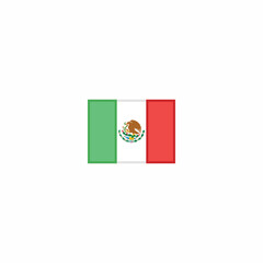 mexico flag minimalistic vector sign