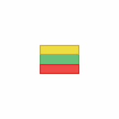 lithuania national vector flag small
