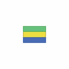 Gabon national small flag vector