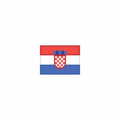 Naklejka premium Croatia national flag vector sign