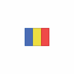 chad national flag vector small