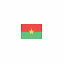 burkina faso national flag vector