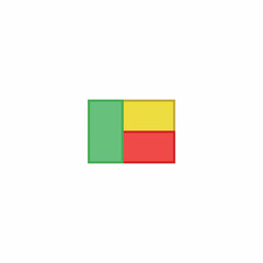 benin national flag vector small