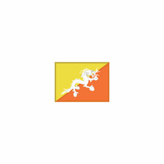 bhutan dragon flag vector sign