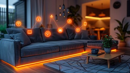 Futuristic Smart Home Technology Seamless Integration