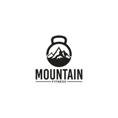 Mountain Fitness logo vector design 