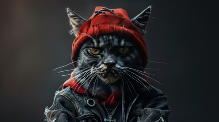 Cool Cat in Winter Outfit 4