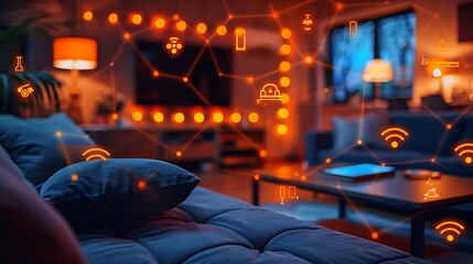 Futuristic Smart Home Technology Seamless Integration