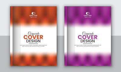 Corporate identity business cover vector design. Modern book cover layout template, Annual report for presentation